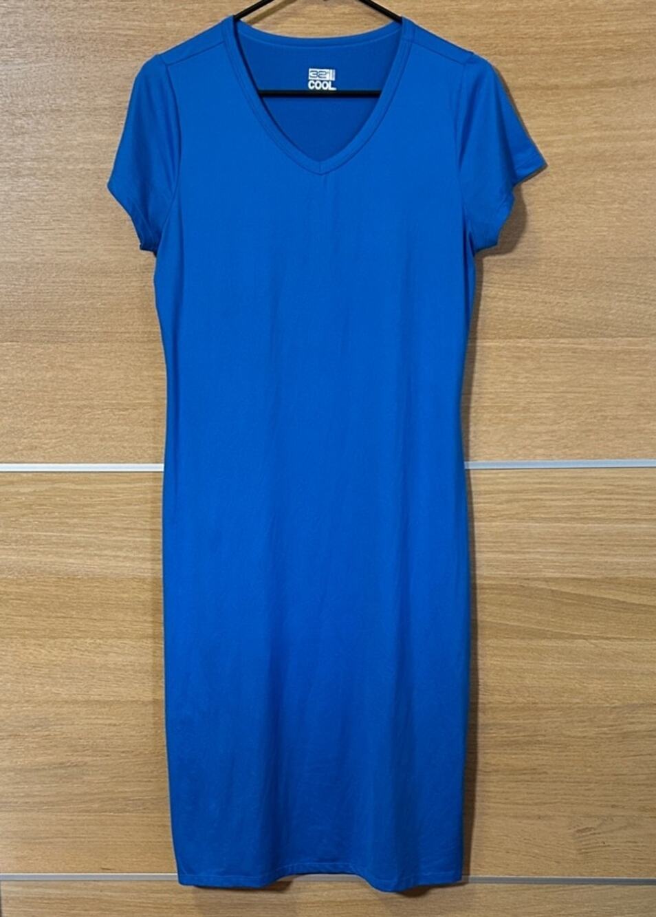 32 Degrees lightweight Vivid Blue Midi slip Dress women’s Sz M